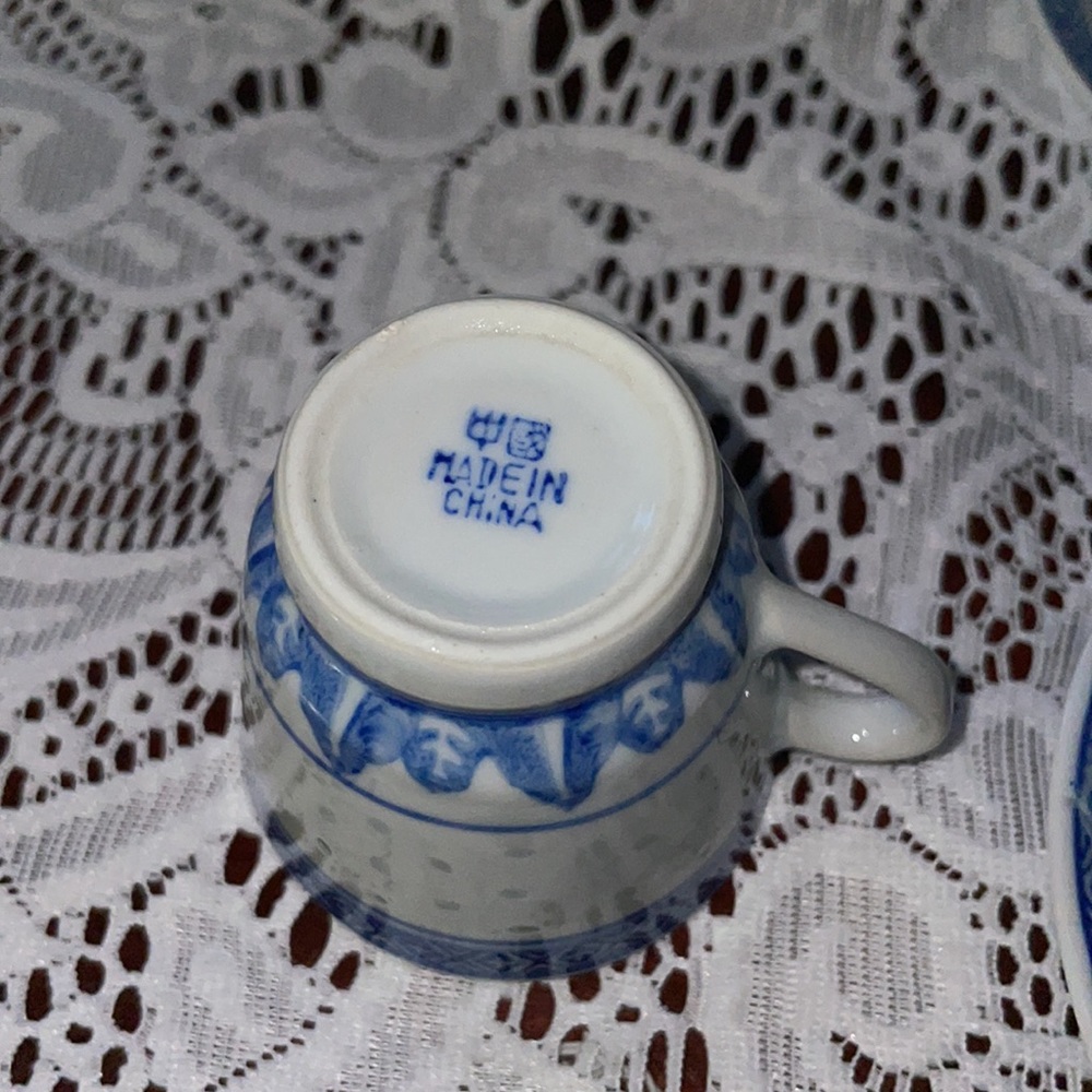 Vintage 17 Pc Chinese Rice Grain Tea Set! - Picture 7 of 11